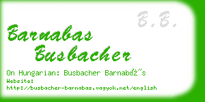 barnabas busbacher business card